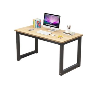 好的家居 方管書桌 - 辦公桌, 一般【淺胡桃+黑腳】2.5cm厚度桌板