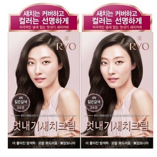 려 우아채 멋내기 새치크림 4N짙은갈색 2개, 짙은갈색