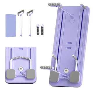 쿠쿠스토어 휴대 4 in 1 접이식 홈 필라테스 피트니스 보드 전문가 다기능 밸런스 복근, 01 Purple, 01 Eu 표준