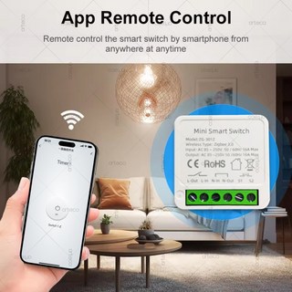 호환 Zigbee 미니 스마트 DIY 스위치 2Way 16A 모듈 제어 홈 릴레이 라이트 자동화 차단기는 Alexa 구글 홈