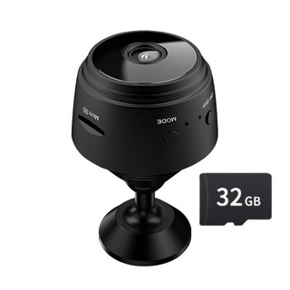 A9監控器 攝像頭 智能無線監控 遠程夜視 迷你貓眼家用小型攝像頭, 1個, 卡扣送32G內存卡