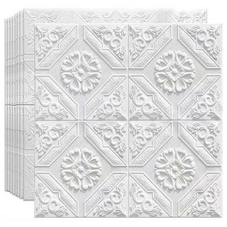 방일 셀프 접착식 3D 입체 인테리어 벽지 스티커, 30개, 흰색001