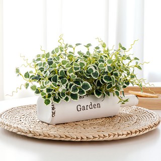 행복한마을 가든보틀 조화+화분, 혼합 색상, 1개