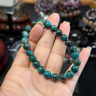 頂級天然綠松石手珠 8mm 手圍15.8老料 無染色天然水晶手串 性價比超高