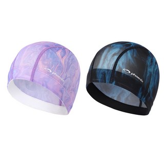 피닉스 PCM-02 디자인 메쉬 수영모 마블, 퍼플