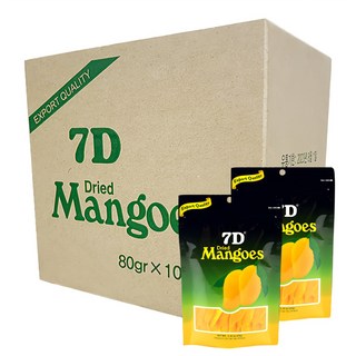 7D Mangoes 芒果乾, 80g, 10包