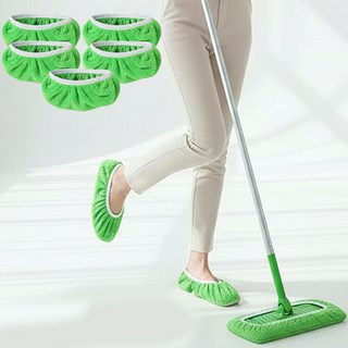 베스트비비 바닥청소 밀대걸레 리필 5개입 그린, 1세트