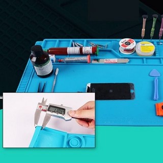 내열 실리콘 작업 패드(대) 550 x 350 내열성수리 작업 패드 DIY 실리콘 AS수리 부품 진열 열풍기, 1개