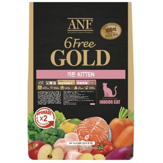 ANF 艾爾富 6Free GOLD 黃金系列幼貓食譜 雞肉鮭魚 室內貓糧, 1個, 黃金系列-幼貓食譜