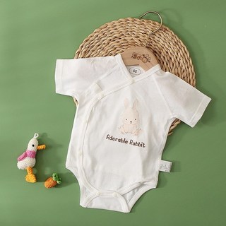 薄款純棉100%新生兒包屁衣 嬰兒短袖包屁爬服 蝴蝶衣 寶寶連身裝 兔子紗布衣 兔子蝴蝶衣