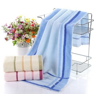 Doly 37x110公分加長純棉運動毛巾，成人洗澡沖涼速乾吸水加厚柔軟長巾, 1個, 角花1條裝綠