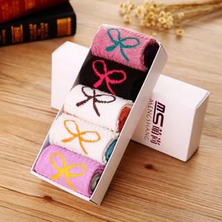 紅舖子破盤1盒 5雙199元 新款 秋冬韓版加厚保暖兔羊毛襪 新款可愛 禮盒裝 保暖