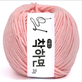 착하면 30g 뜨개실 얀월드 얀메이크, 1개, 024.인디핑크 30g