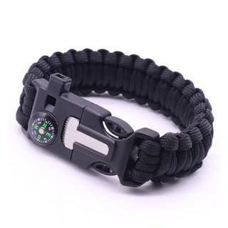 긴급 조난용 생존팔지 부싯돌 나침반 로프 캠핑가방