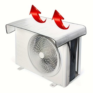 자외선 차단 방수 실외기 보호 커버 먼지 방지 외부 에어컨 덮개, 실버