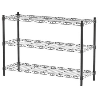dayneeds 日需百備 輕型 鐵力士架/收納層架/鞋架/展示架/層架/鐵架, 黑色, 3層