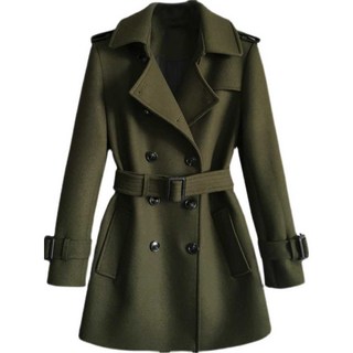 트렌치 오버핏 울 베이직 코트 캐주얼 간절기