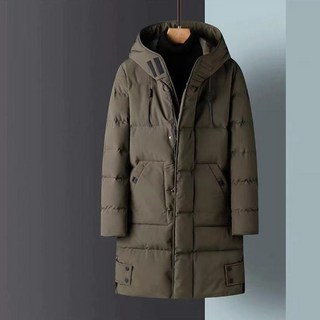 남자 롱패딩 겨울 하프 후드 점퍼 벤치코트 빅사이즈 야상 남성패딩 남자패딩, 1개, 아미그린