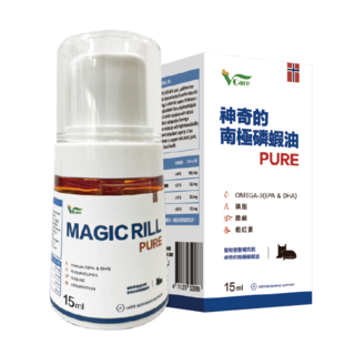 VCARE 神奇的南極磷蝦油 貓用 Krill Oil 15ml, 皮膚/毛髮健康, 1個