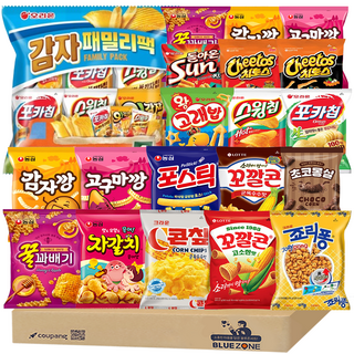 미니봉지과자세트25종 오리온감자패밀리팩6입 오리온4종 농심4종꿀자감고4종꿀고감포 롯데4종 크라운2종 초코몽실, 1세트, 스낵