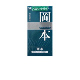 岡本 保險套 skinless 潮感潤滑, 10片狀, 1盒