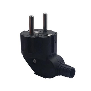 화이트 조립 슈코 플러그 전원 EU 프랑스 블랙 코드 그라운드 엘보 와이어링 16A 분리형 커넥터 독일, German EU Type, Eu 플러그, 1개