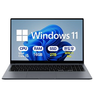 삼성 갤럭시북4 인텔 i5 15.6인치 사무용 학생용 업무용 인강용 가성비 노트북, 실버, NT750XGR-A51A, 2TB, 16GB, WIN11 Pro