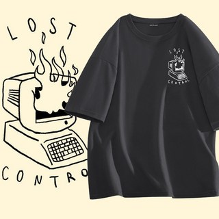 你的電腦炸了 失控 純棉 短T 情侶T【Y1058】MIT 情侶裝 短袖T恤 台灣製 班服 簡約文青