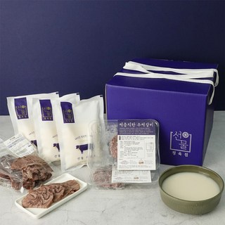 선물정육점 블루라인 한우선물세트 사골국 떡갈비 구성, 사골국/6팩, 1세트