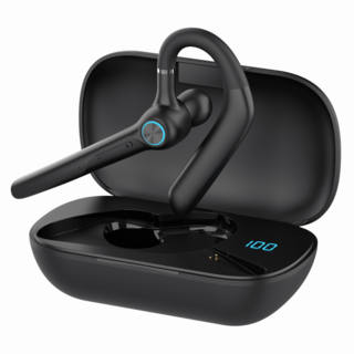 맨큐 귀걸이형 고음질 충전창 블루투스 이어폰, G3, 블랙