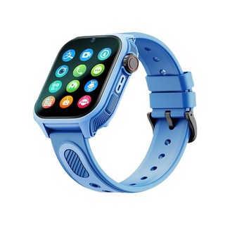 貝比兔&影峰 AS96 兒童智慧手錶 谷歌商店 震動功能 支援LINE FB 定位 SOS 上課禁用, 蓝色, 1個