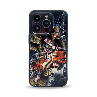 DC防摔 クジラの波 鯨波怒浪 鬼若丸戰鋰魚 水滸傳 畫師國芳 江戶時代後期浮世繪手機殼 傳統大背刺青 防摔殼