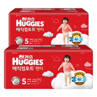 하기스 2024 매직컴포트 팬티형 기저귀 남녀공용, 5단계, 1008매