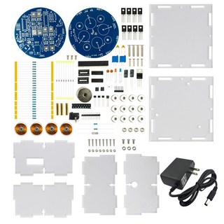 푸시다운 자기 부상 DIY 키트, 키트 + 12V 전원 어댑터 + 아크릴 쉘, 베어링 무게 약 150g