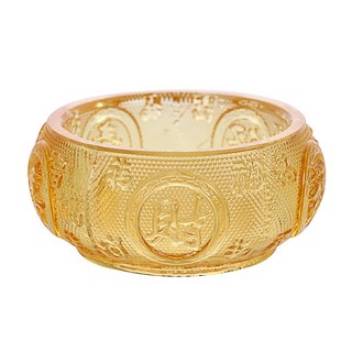 【隔日到貨】琉璃聚寶盆 黃水晶聚寶盆 居家風水辦公室擺飾 招財送禮, 12CM