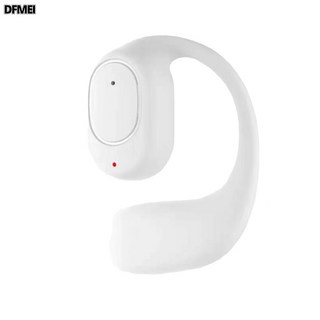 DFMEI OWS藍牙耳機單耳式不入耳耳機超長續航商務禮品運動戶外藍牙耳機, 盒裝90mA, 白色
