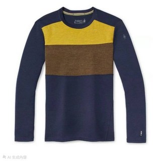 Smartwool 男士戶外配色美利奴羊毛長袖針織衫，舒適透氣戶外休閒理想選擇