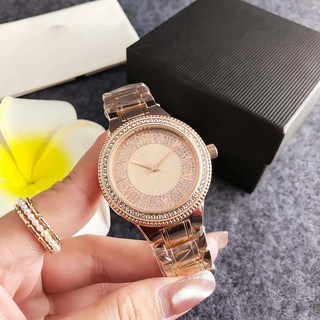 美人魚水鑽滿天星女士石英錶 - 輕奢小金穗節日禮物, 玫瑰金