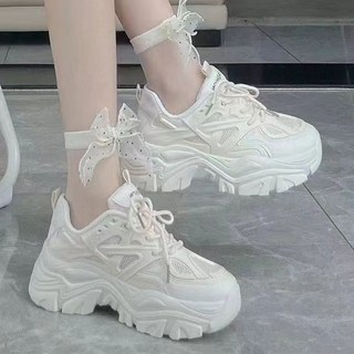 指尖女子小屋 厚底運動休閒鞋 網紗透氣設計 適合小個子穿著