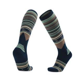 戶外機能羊毛滑雪襪/加厚毛圈長筒襪/美利奴羊毛襪/專業滑雪襪 保暖透氣/親膚高彈, 棕色, 1個