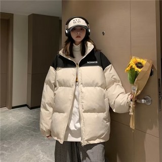 QW 반사 스트립 수직 칼라 코튼 코트 재킷 남자 겨울 커플 코튼 코트 빵 코트 두꺼운 코튼 코트