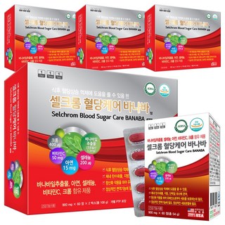셀크롬 혈당 건강 케어 바나바잎 추출물 120정X4박스 코로솔산 크롬 셀렌, 4개, 120정