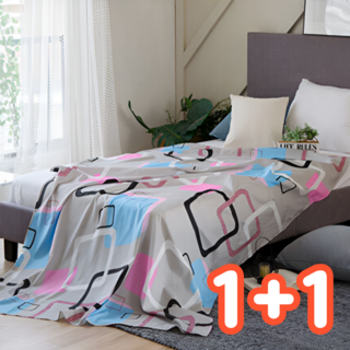 루닌 시원한 얇은 여름 홑이불, 그레이 드로잉 2개