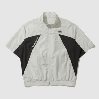 [엄브로] M 자켓 NQC UP321CJK82-WGR RAVE 나일론메탈 반팔 집업 자켓 / WHITE GREY