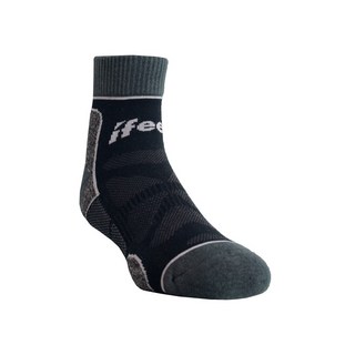 ifeet 9814 EOT機能運動襪 抗菌除臭 灰色, 1個