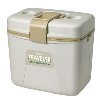 코멕스 트래블러 아이스박스, 베이지 + 라이트브라운, 30L