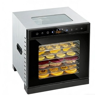 8層乾果機 (可視天窗款) 304不鏽鋼網格*8 功率: 400W 定時: 0.5-24小時 調溫: 30-90°C 內部帶燈 不鏽鋼+ABS材質, 雙層機身-8層天窗款乾果機