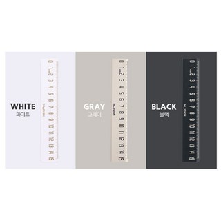 델리 누사인 ABS 자 15cm ENS096, 화이트, 3개