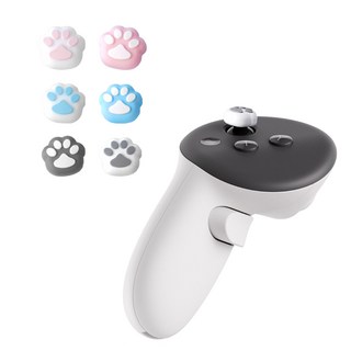 메타퀘스트3S 고양이 스틱커버 악세사리, 블랙, 1개