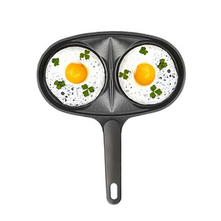 키친아트 인덕션 휴브 2구 에그 프라이팬, 24.7cm, 1개